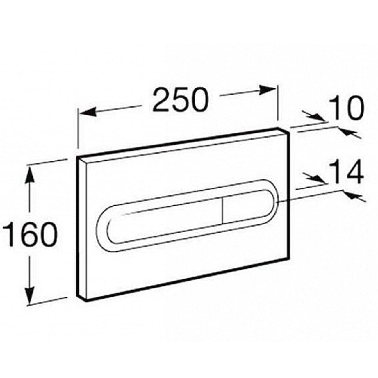 Клавиша смыва Roca PL1 Dual 890095002 GREY