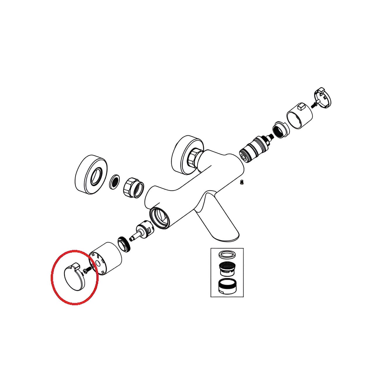 Крышка для ручки смесителей Ravak X07P073