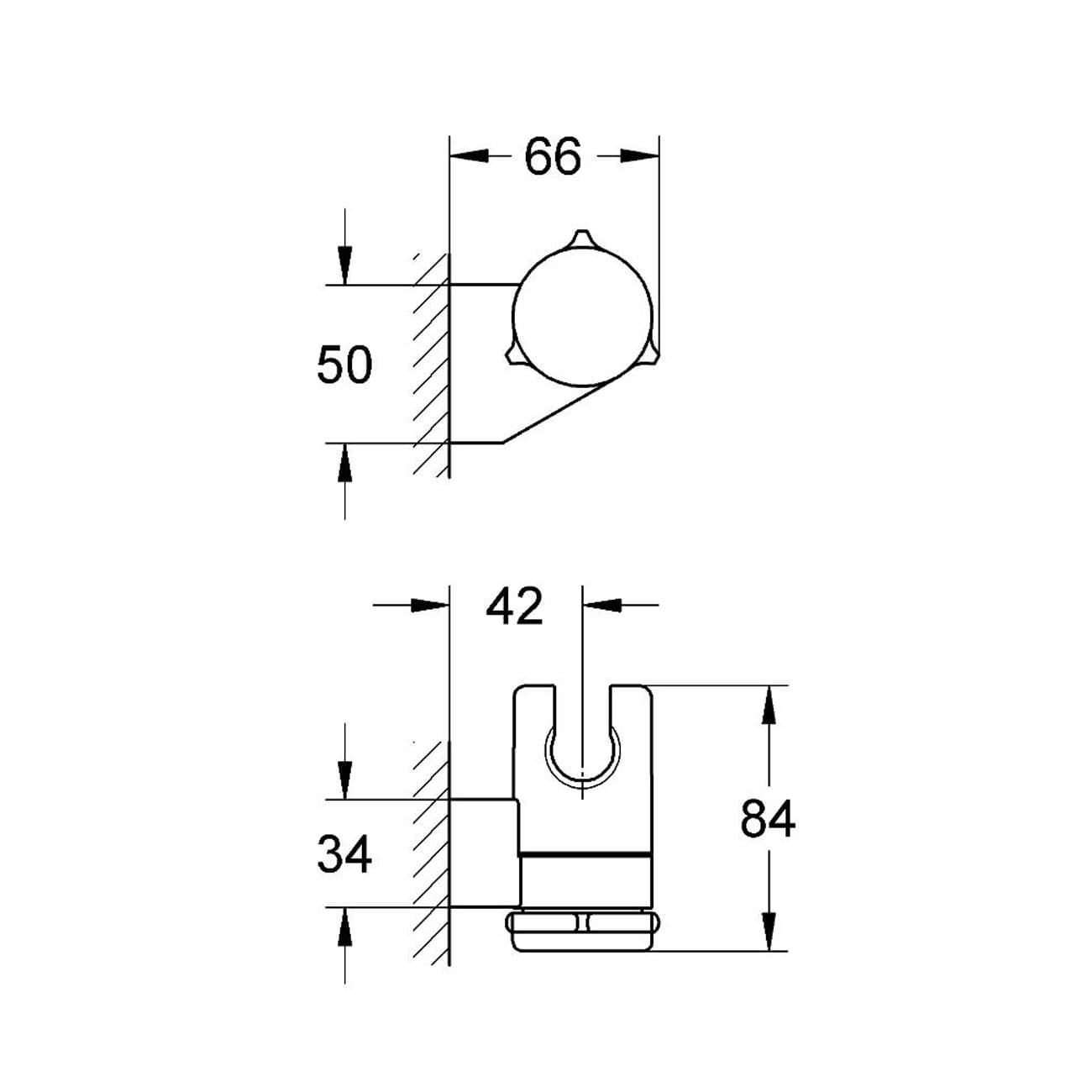 Настенный держатель Grohe New Tempesta 27595000