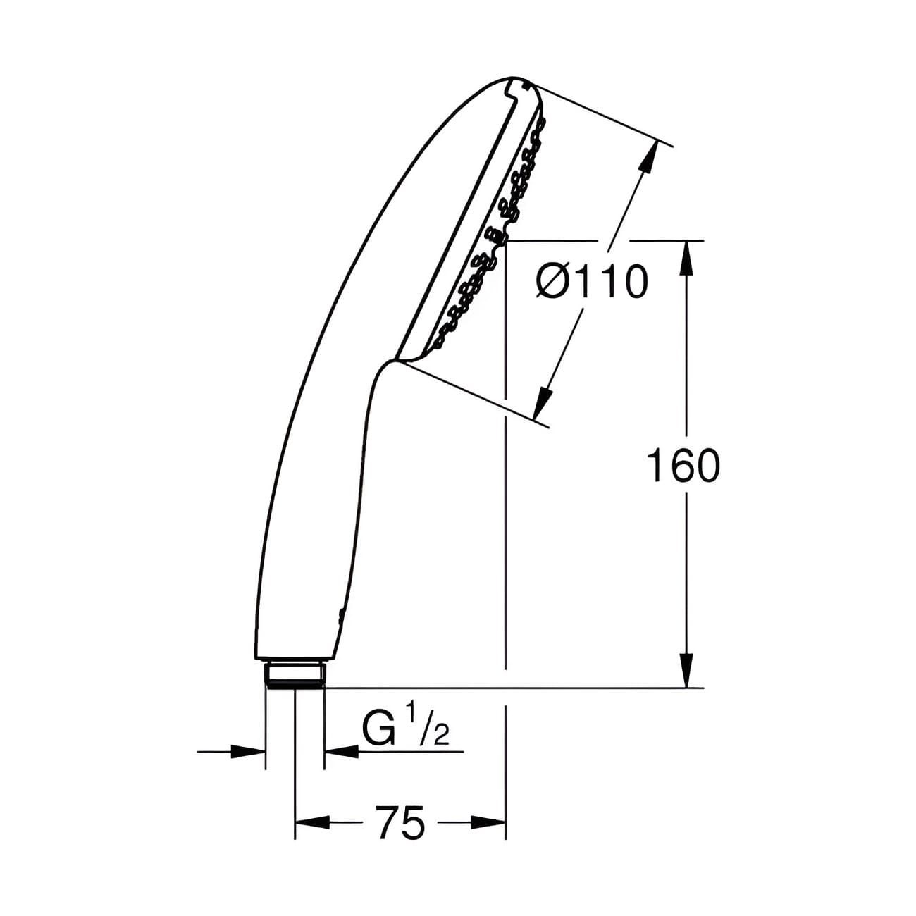  Ручной душ Tempesta 110 один режим Grohe 27852003