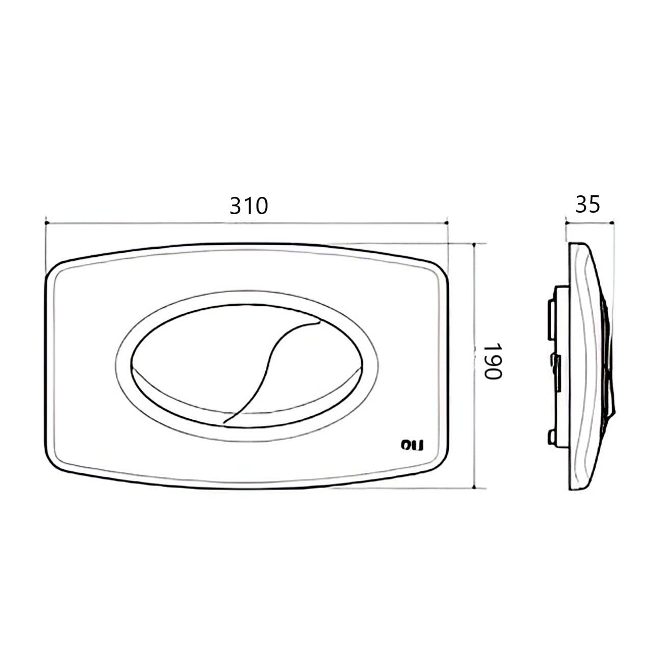 Клавиша смыва для инсталляций OLI Orient 635161