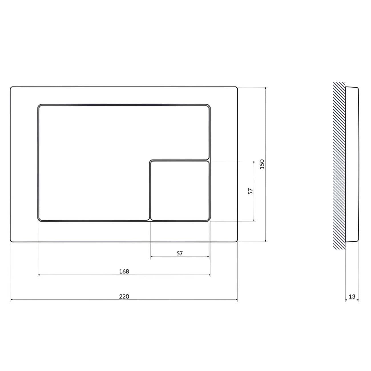 Панель смыва Cersanit Corner 64108
