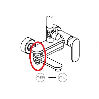 Переключатель для душевой системы BRAVAT OPAL P1855008