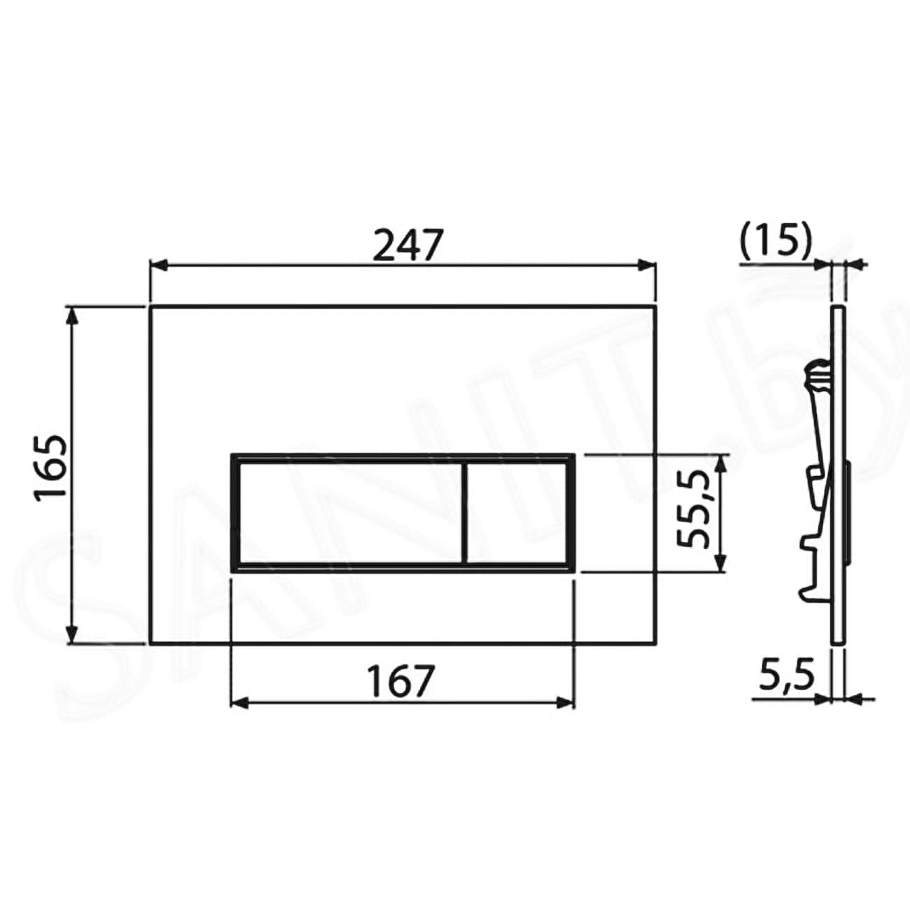 Кнопка смыва для инсталляции Alcaplast M570