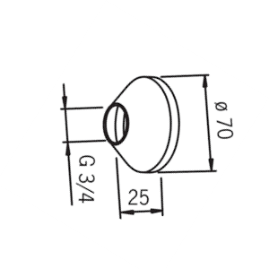 Отражатель с держателем Oras 251600