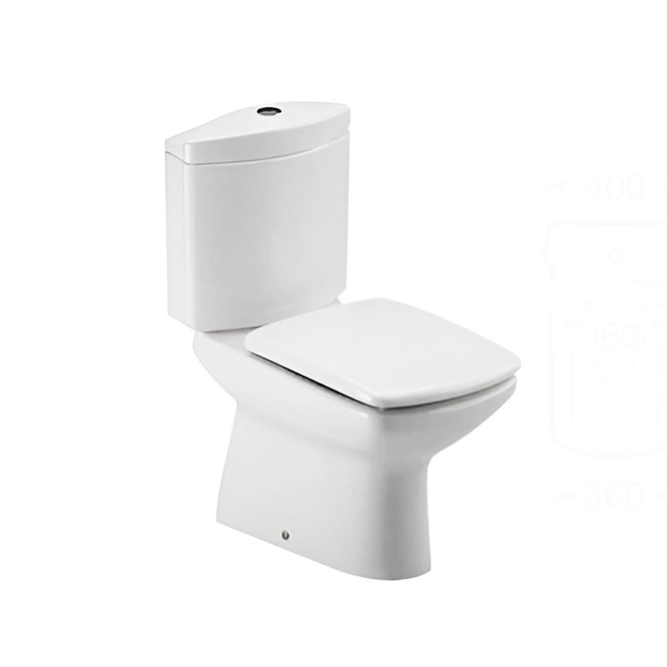 Сиденье с крышкой Roca Sidney, мягкое закрывание 801382004 (7801382004)