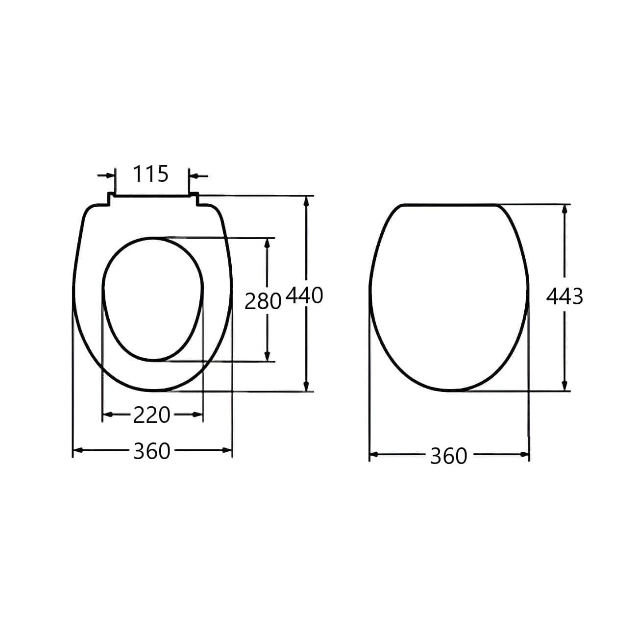 Сиденье с крышкой для унитаза Creavit Sedef KC0703.01.0000E