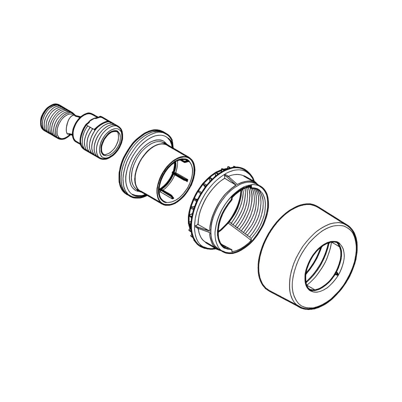 Телескопический декоративный отражатель для настенного смесителя Grohe 407093LS4