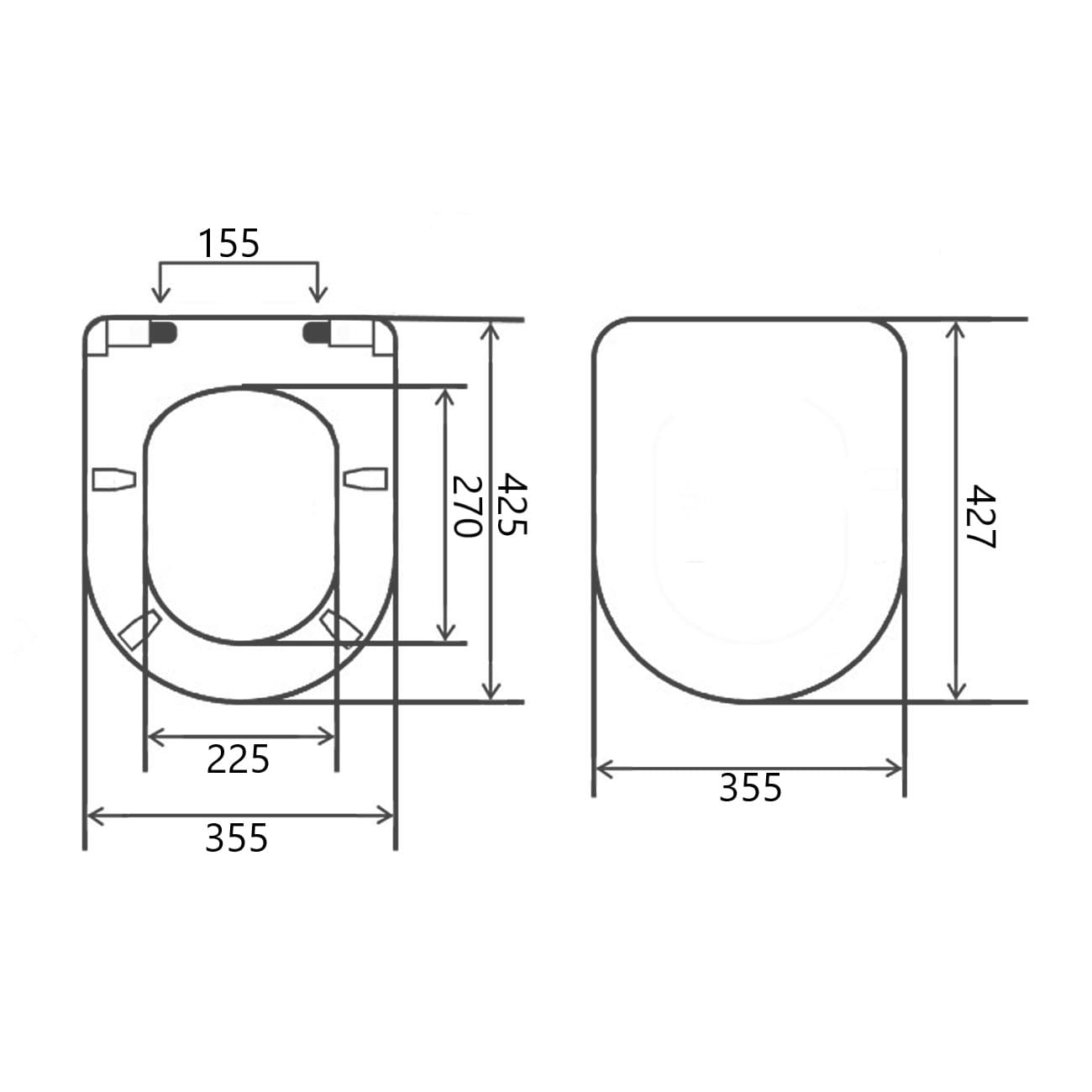 Сиденье с крышкой для унитаза CeraStyle Bella SC00501S40032911